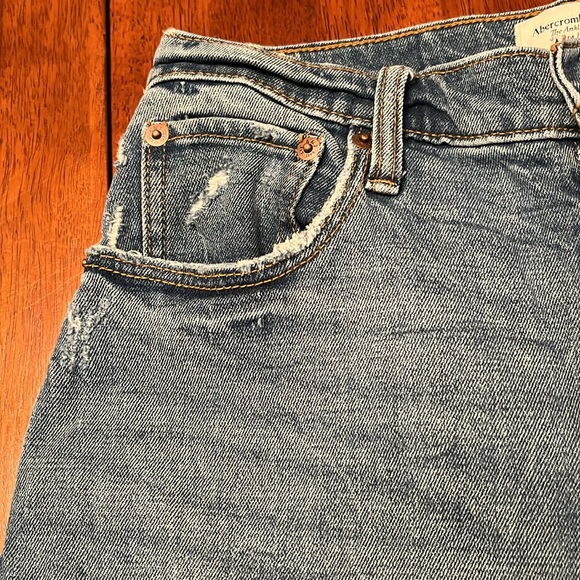 Abercrombie & Fitch Blue The Ankle Straight Ultra High Rise Jeans - Picture 4 of 10